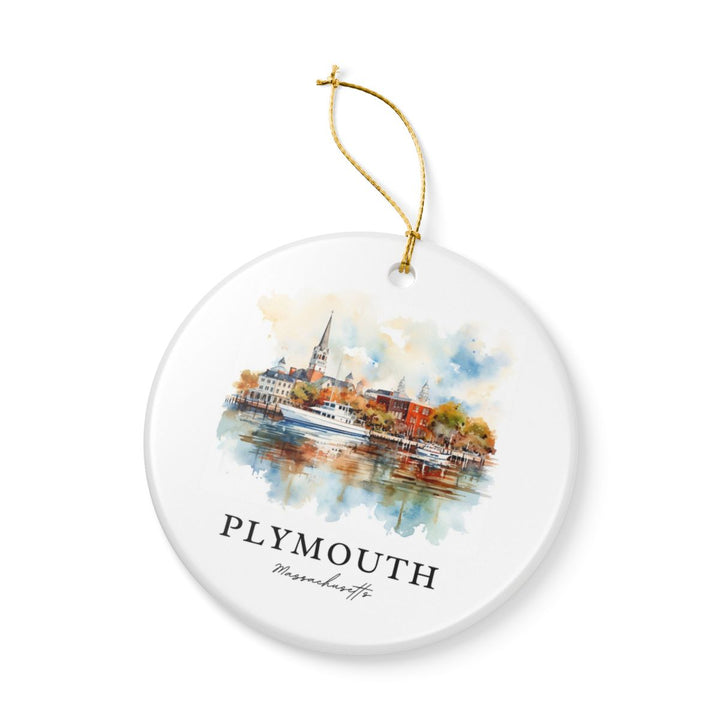 Plymouth Massachusetts Ornament: Unique Plymouth Massachusetts Souvenir, Plymouth Massachusetts Xmas Decor, and Authentic Plymouth Massachusetts Gift