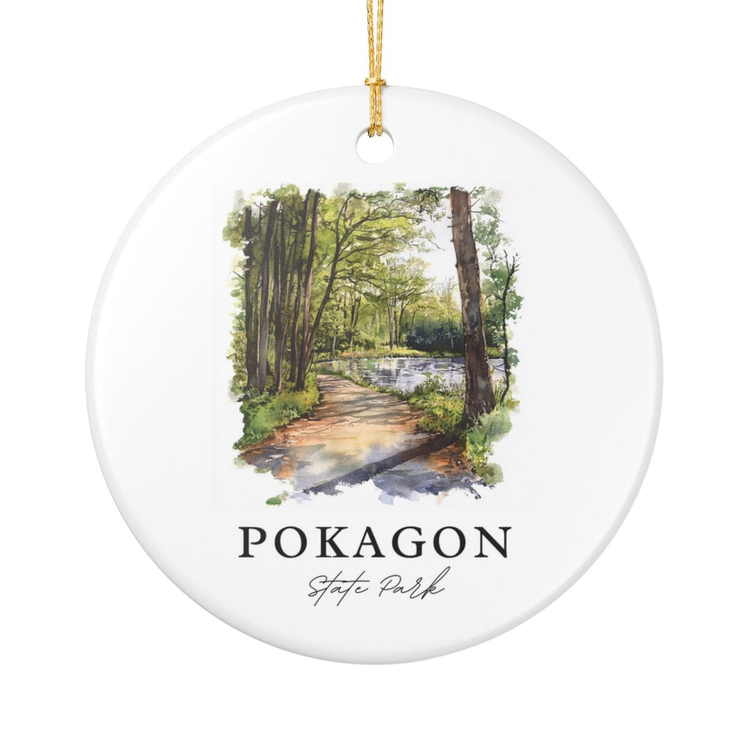 Pokagon State Park Indiana Ornament: Unique Pokagon State Park Indiana Souvenir, Pokagon State Park Indiana Xmas Decor