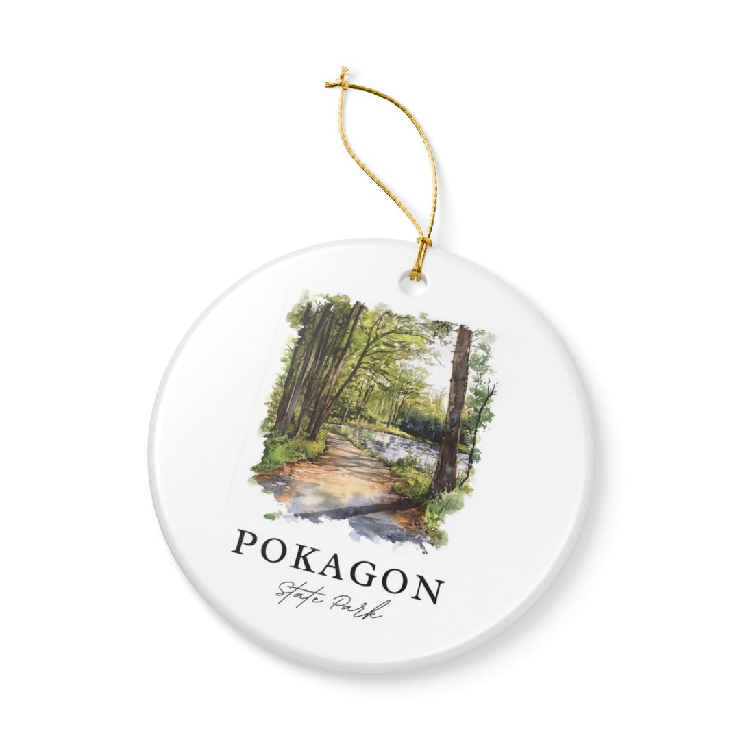 Pokagon State Park Indiana Ornament: Unique Pokagon State Park Indiana Souvenir, Pokagon State Park Indiana Xmas Decor