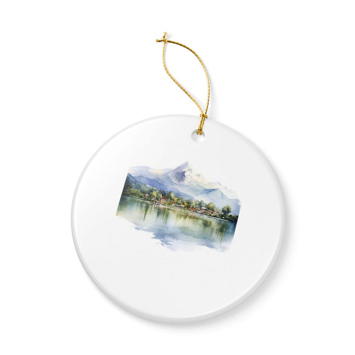 Pokhara Nepal Ornament: Unique Pokhara Nepal Souvenir, Pokhara Nepal Xmas Decor, and Authentic Pokhara Nepal Gift