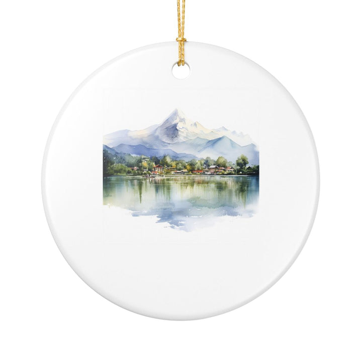 Pokhara Nepal Ornament: Unique Pokhara Nepal Souvenir, Pokhara Nepal Xmas Decor, and Authentic Pokhara Nepal Gift