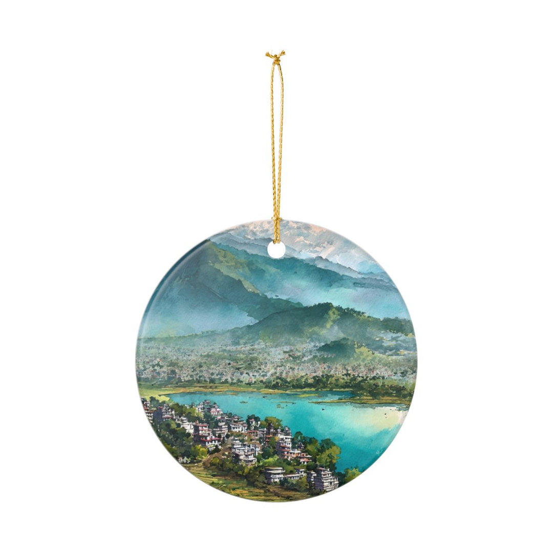 Pokhara Nepal Ornament: Unique Pokhara Nepal Souvenir, Pokhara Nepal Xmas Decor, and Authentic Pokhara Nepal Gift