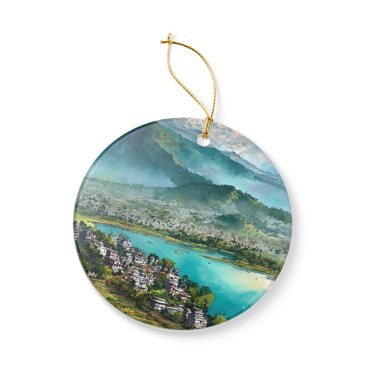 Pokhara Nepal Ornament: Unique Pokhara Nepal Souvenir, Pokhara Nepal Xmas Decor, and Authentic Pokhara Nepal Gift