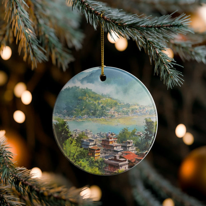 Pokhara Nepal Ornament: Unique Pokhara Nepal Souvenir, Pokhara Nepal Xmas Decor, and Authentic Pokhara Nepal Gift