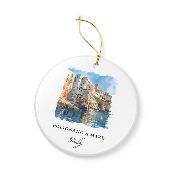 Polignano A Mare Italy Ornament: Unique Polignano A Mare Souvenir, Polignano A Mare Italy Xmas Decor, and Authentic Polignano A Mare Gift