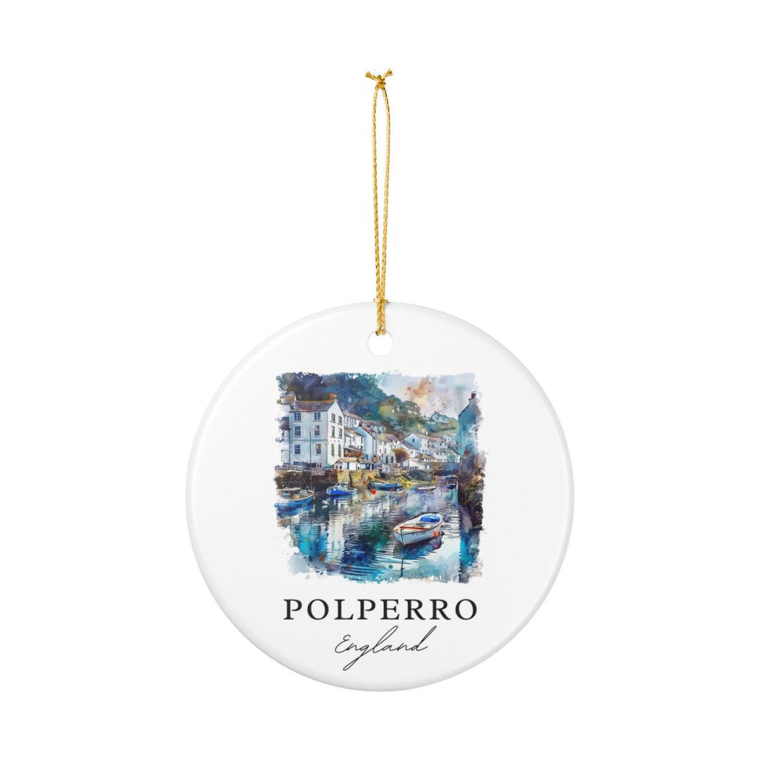 Polperro England Ornament: Unique Polperro Souvenir, Polperro England Xmas Decor, and Authentic Polperro Gift