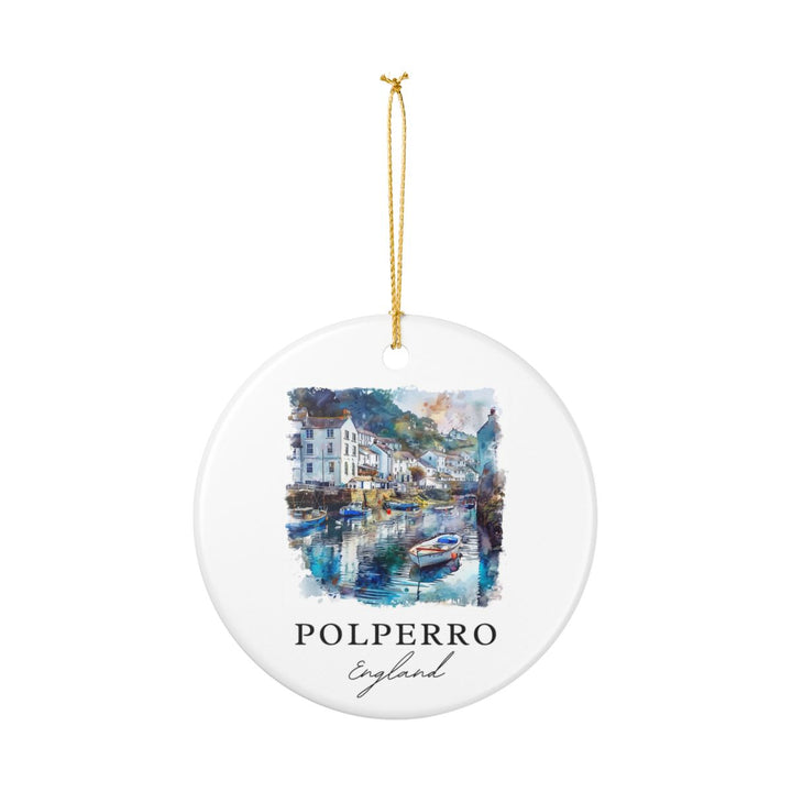 Polperro England Ornament: Unique Polperro Souvenir, Polperro England Xmas Decor, and Authentic Polperro Gift