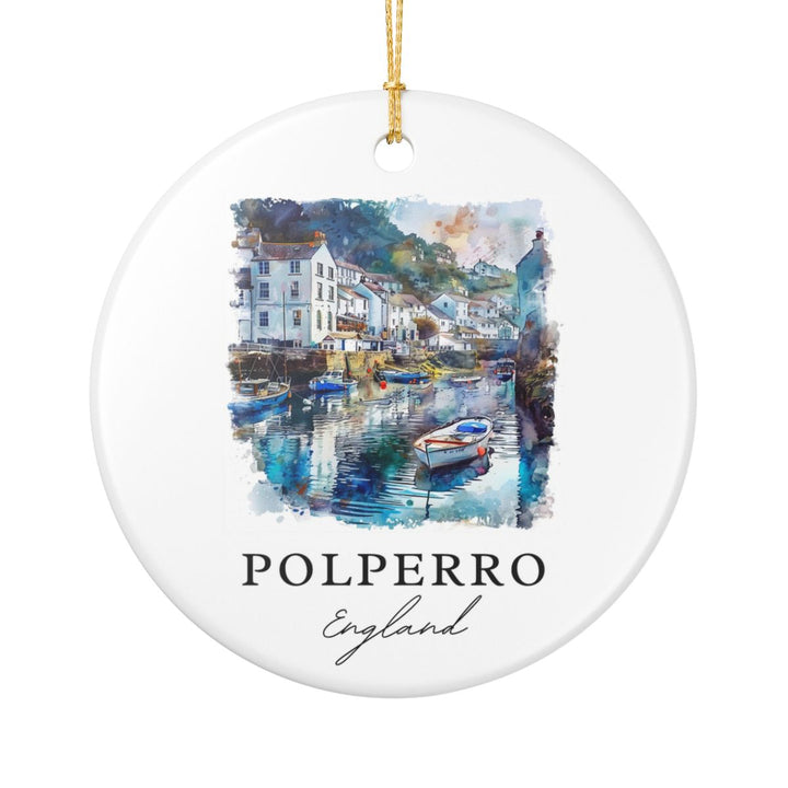Polperro England Ornament: Unique Polperro Souvenir, Polperro England Xmas Decor, and Authentic Polperro Gift