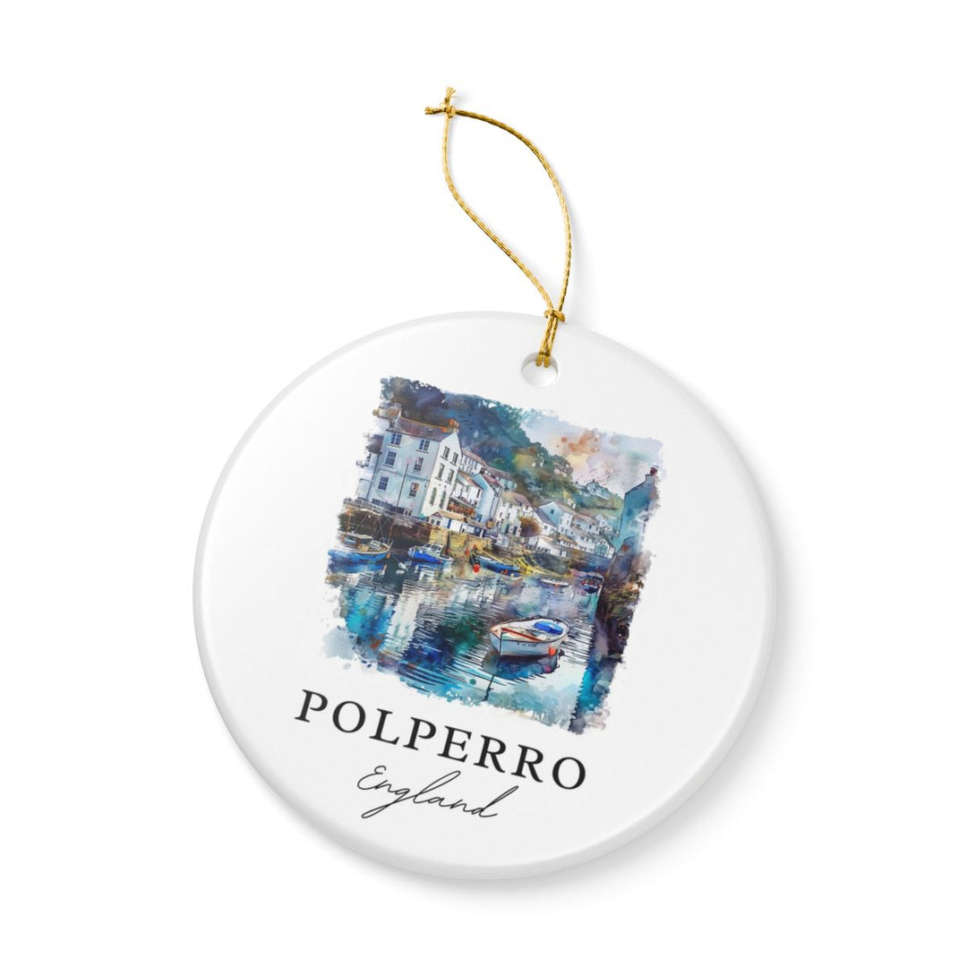 Polperro England Ornament: Unique Polperro Souvenir, Polperro England Xmas Decor, and Authentic Polperro Gift