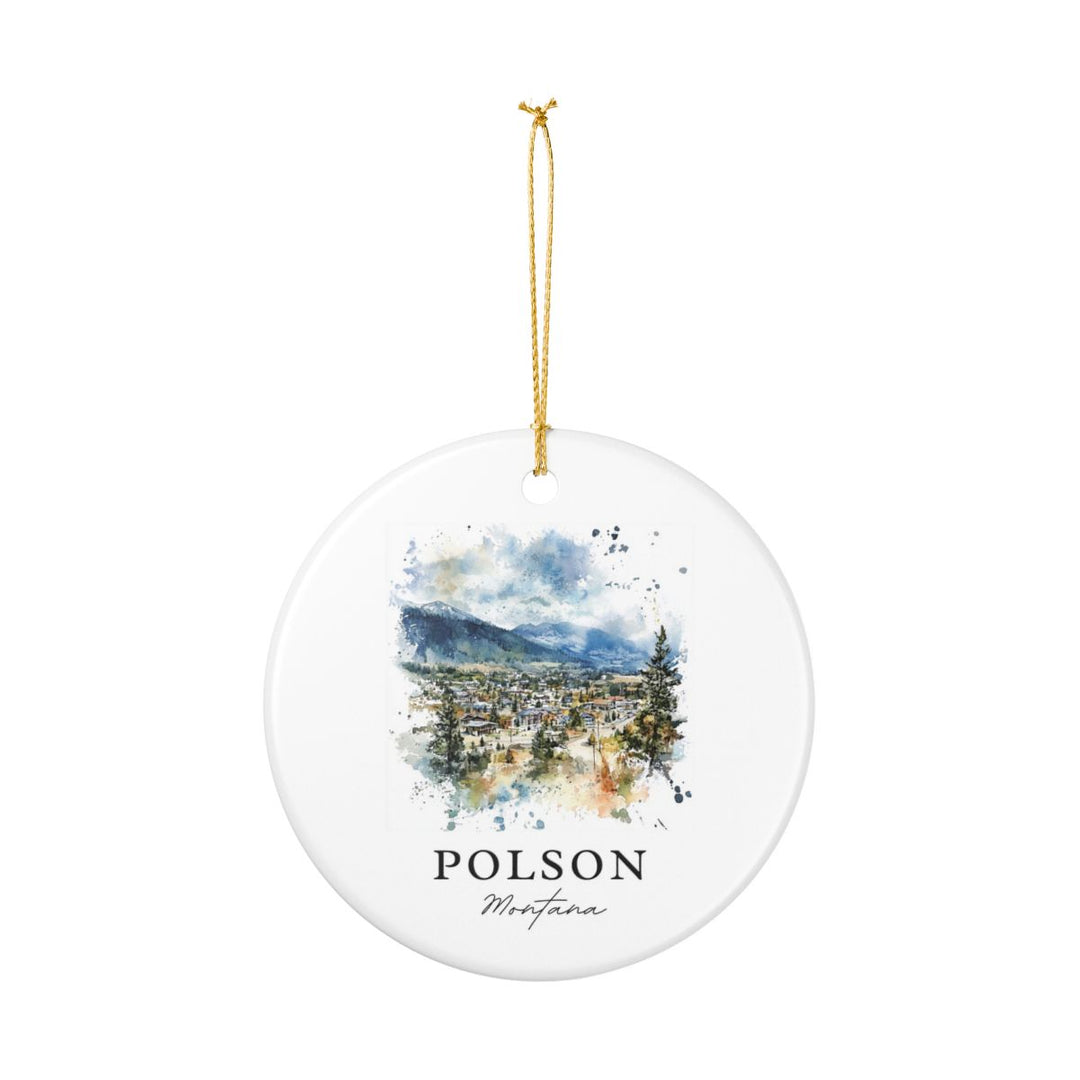 Polson Montana USA Ornament: Unique Polson Souvenir, Polson Montana Xmas Decor, and Authentic Polson Gift