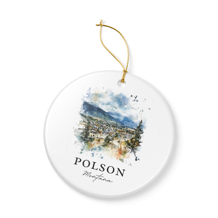 Polson Montana USA Ornament: Unique Polson Souvenir, Polson Montana Xmas Decor, and Authentic Polson Gift