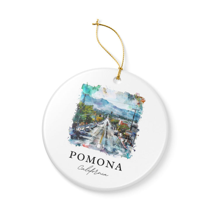 Pomona California Ornament: Unique Pomona California Souvenir, Pomona California Xmas Decor, and Authentic Pomona California Gift