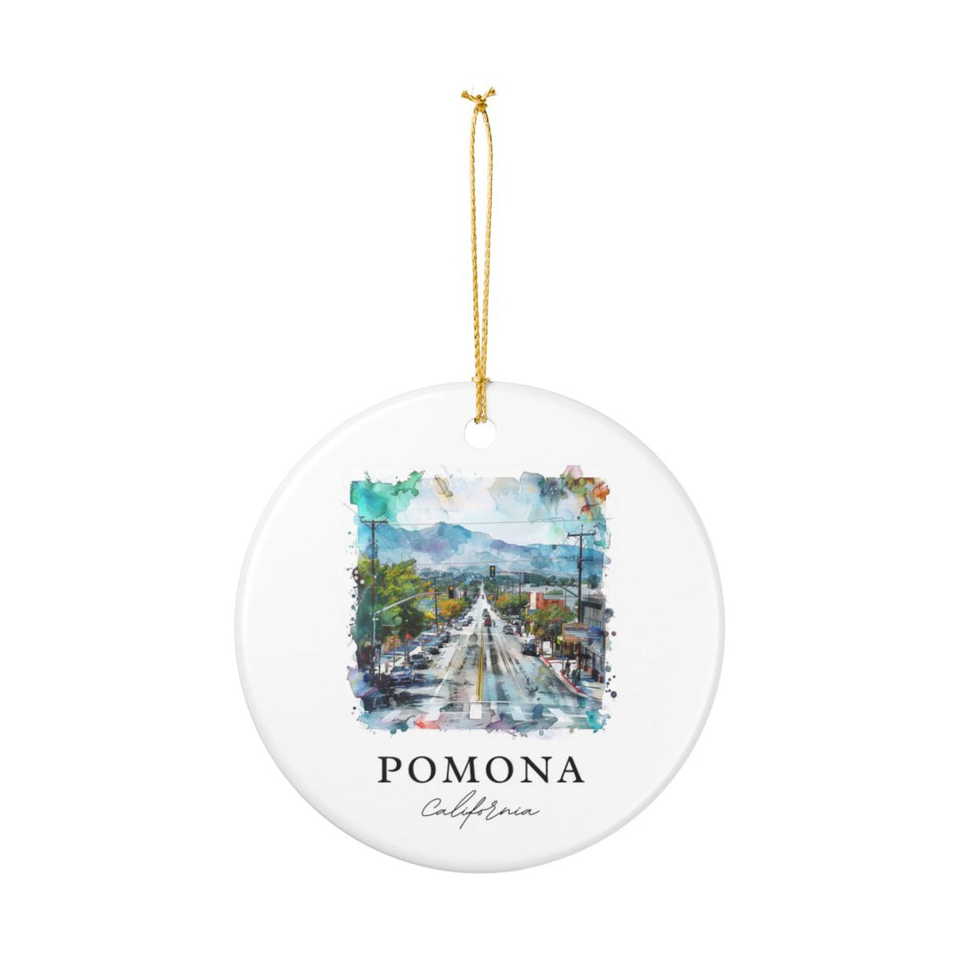 Pomona California Ornament: Unique Pomona California Souvenir, Pomona California Xmas Decor, and Authentic Pomona California Gift