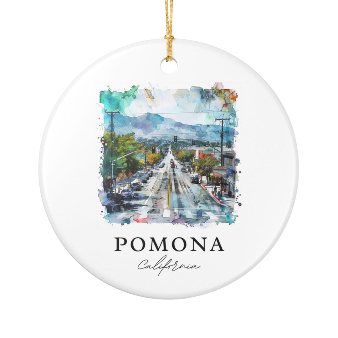 Pomona California Ornament: Unique Pomona California Souvenir, Pomona California Xmas Decor, and Authentic Pomona California Gift