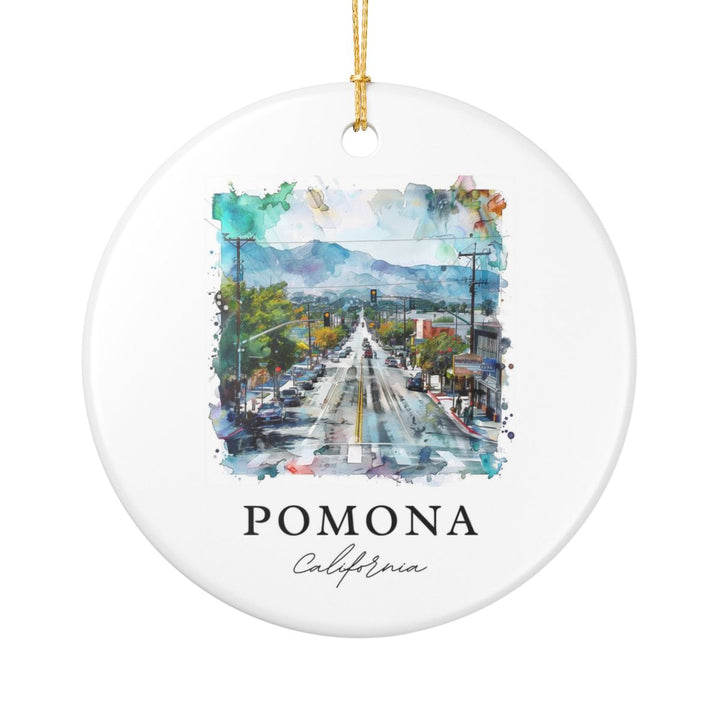 Pomona California Ornament: Unique Pomona California Souvenir, Pomona California Xmas Decor, and Authentic Pomona California Gift