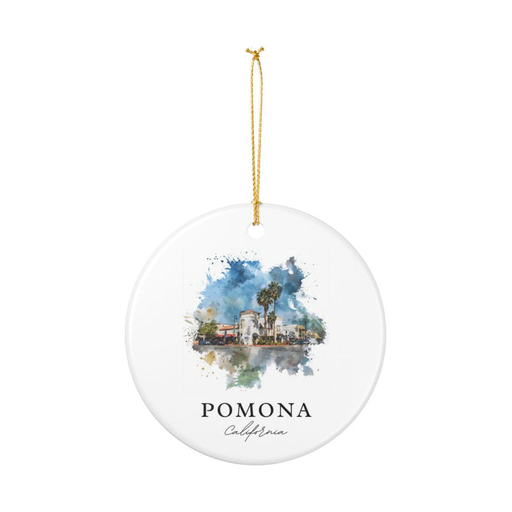 Pomona California Ornament: Unique Pomona Souvenir, Pomona California Xmas Decor, and Authentic Pomona Gift