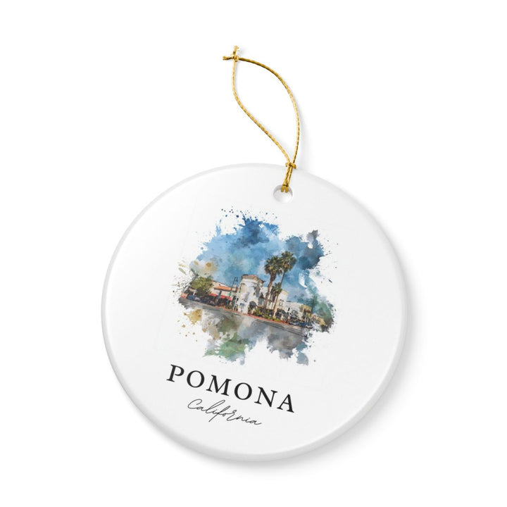 Pomona California Ornament: Unique Pomona Souvenir, Pomona California Xmas Decor, and Authentic Pomona Gift