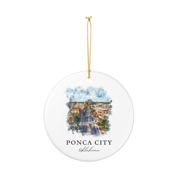 Ponca City OK USA Ornament: Unique Ponca City Souvenir, Ponca City Oklahoma Xmas Decor, and Authentic Ponca City Gift