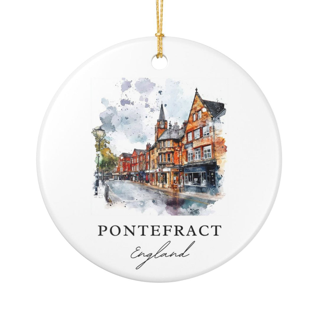 Pontefract Ornament: Unique Pontefract Souvenir, Pontefract Xmas Decor, and Authentic Pontefract Gift