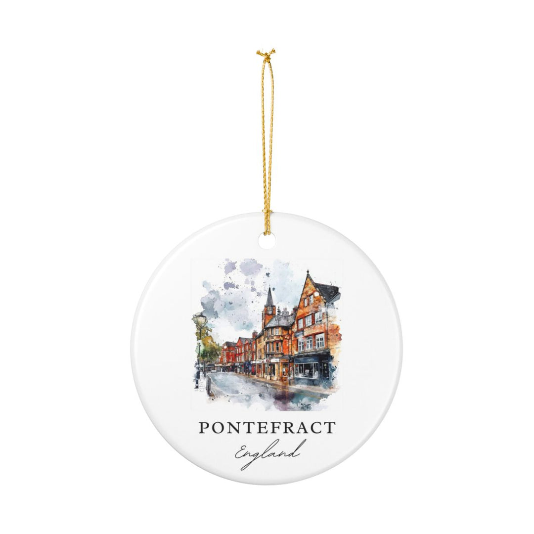Pontefract Ornament: Unique Pontefract Souvenir, Pontefract Xmas Decor, and Authentic Pontefract Gift
