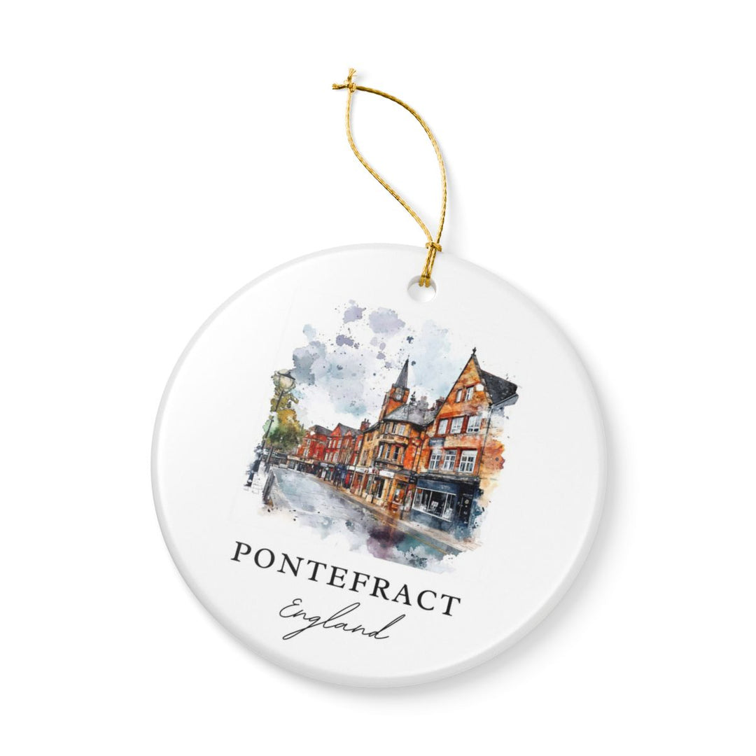 Pontefract Ornament: Unique Pontefract Souvenir, Pontefract Xmas Decor, and Authentic Pontefract Gift