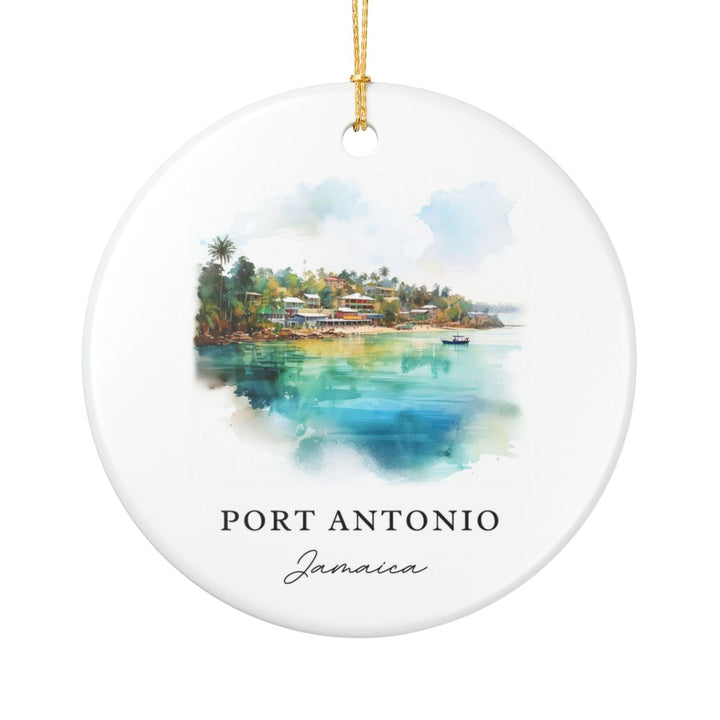 Port Antonio Ornament: Unique Port Antonio Souvenir, Port Antonio Xmas Decor, and Authentic Port Antonio Gift