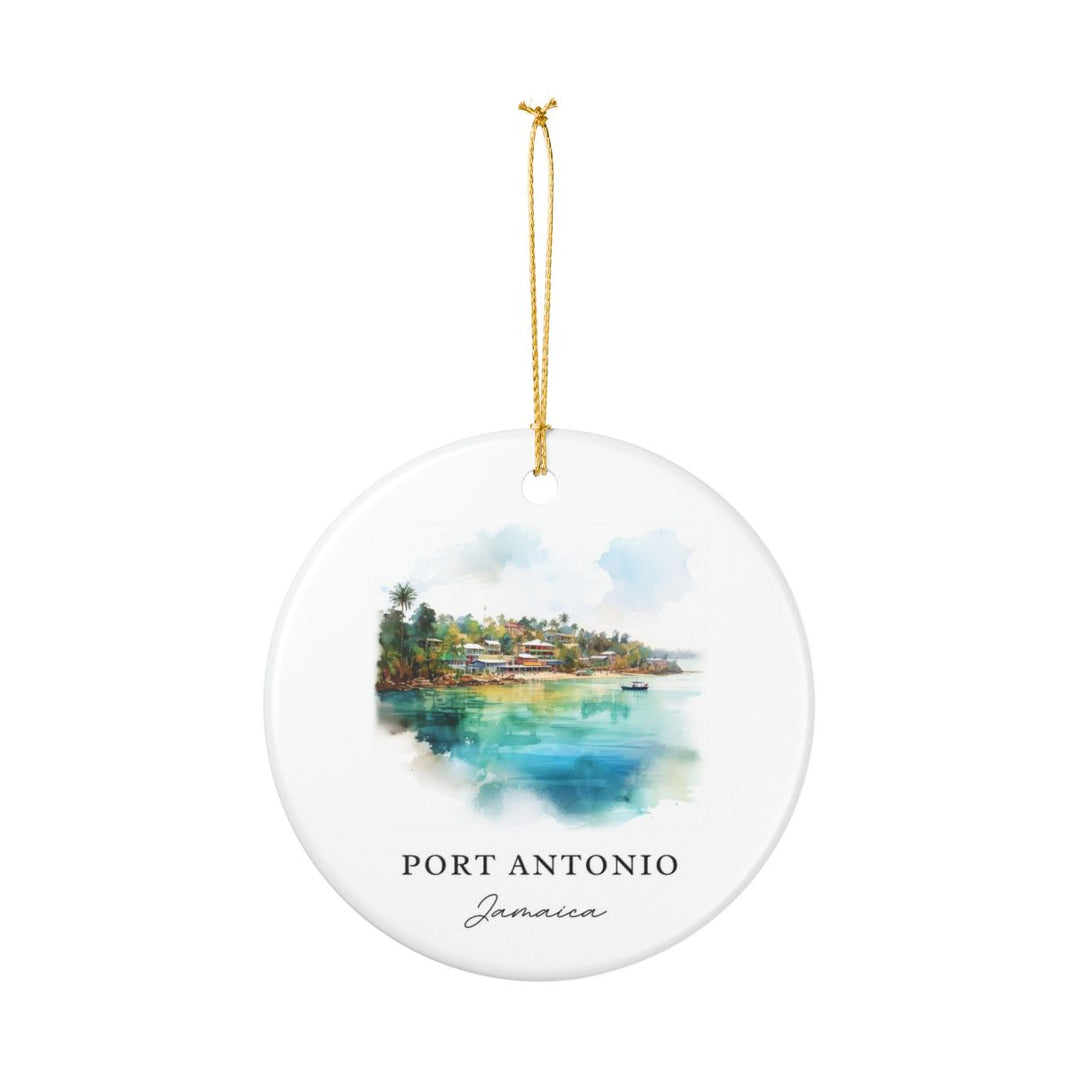 Port Antonio Ornament: Unique Port Antonio Souvenir, Port Antonio Xmas Decor, and Authentic Port Antonio Gift