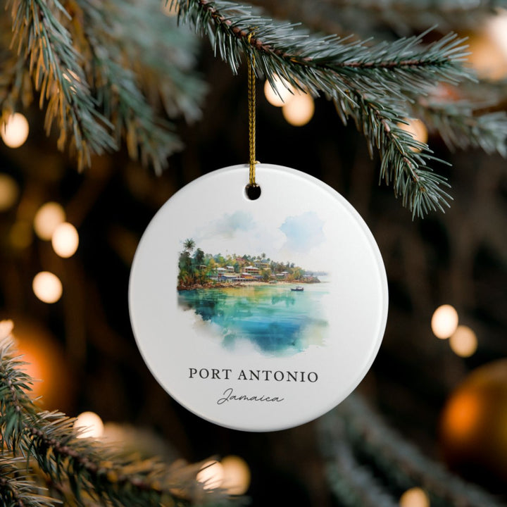 Port Antonio Ornament: Unique Port Antonio Souvenir, Port Antonio Xmas Decor, and Authentic Port Antonio Gift