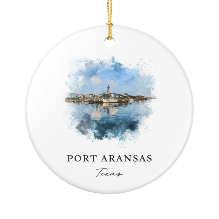 Port Aransas Ornament: Unique Port Aransas Souvenir, Port Aransas Xmas Decor, and Authentic Port Aransas Gift
