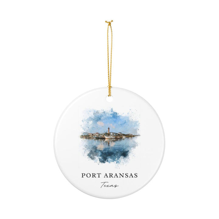 Port Aransas Ornament: Unique Port Aransas Souvenir, Port Aransas Xmas Decor, and Authentic Port Aransas Gift