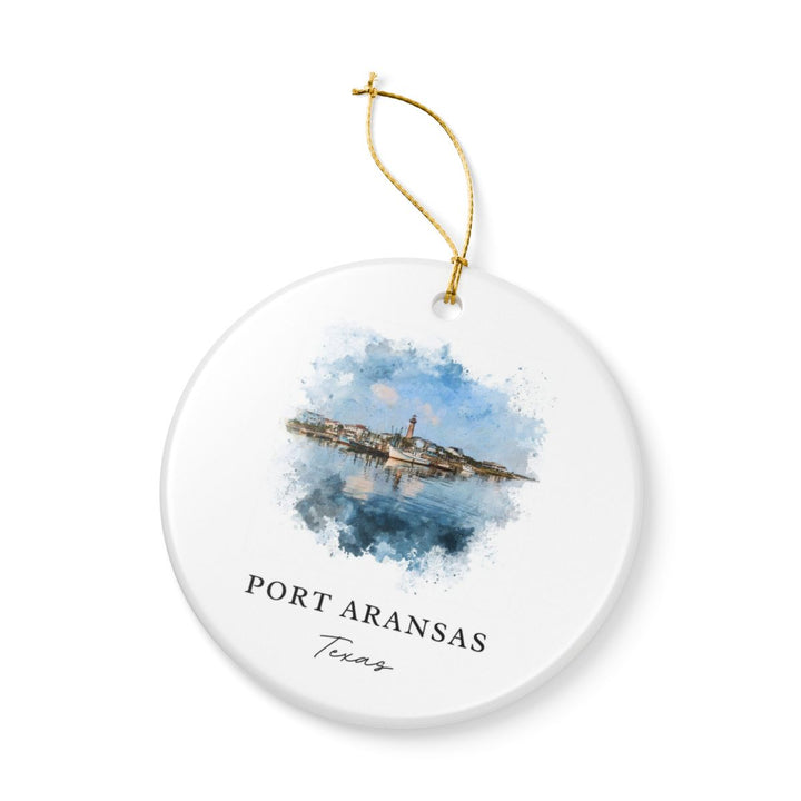 Port Aransas Ornament: Unique Port Aransas Souvenir, Port Aransas Xmas Decor, and Authentic Port Aransas Gift