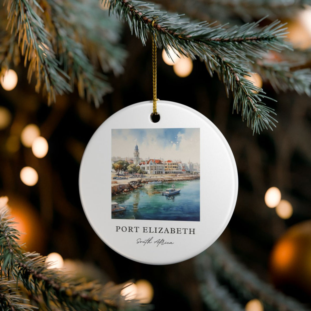 Port Elizabeth South Africa Ornament: Unique Port Elizabeth Souvenir, Port Elizabeth South Africa Xmas Decor, and Authentic Port Elizabeth Gift