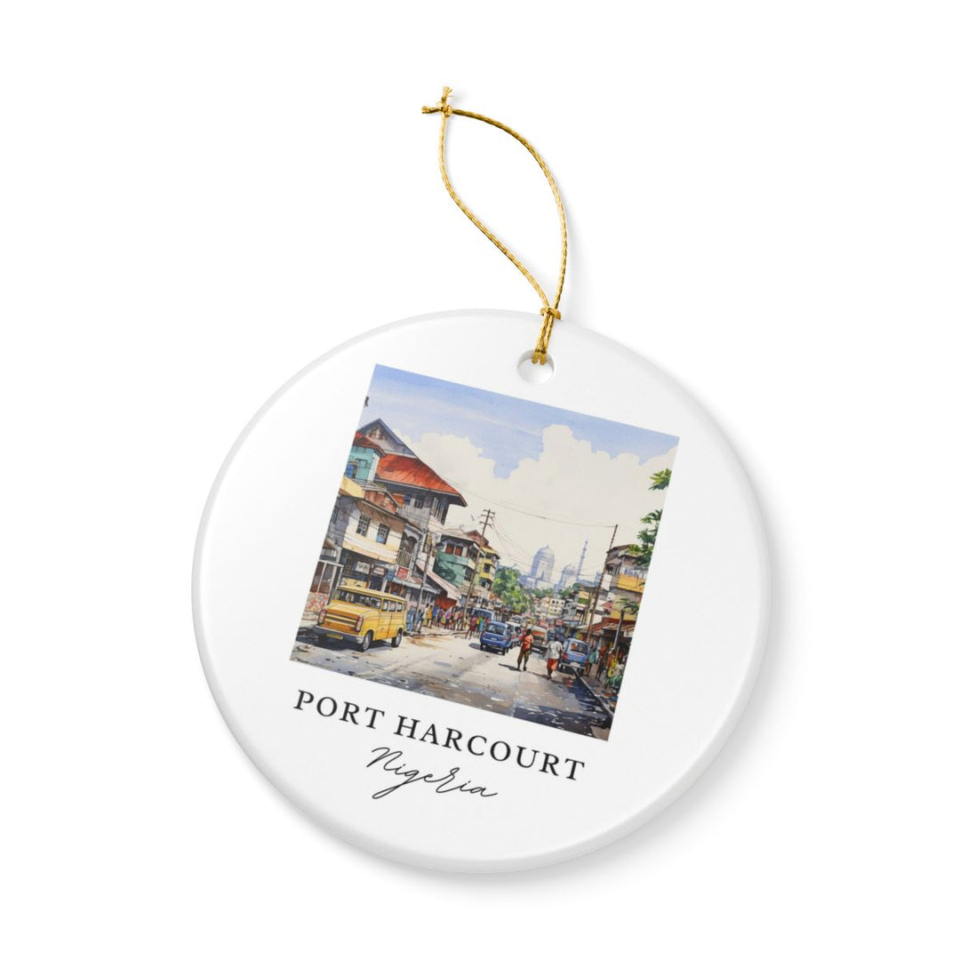 Port Harcourt Nigeria Ornament: Unique Port Harcourt Souvenir, Port Harcourt Nigeria Xmas Decor, and Authentic Port Harcourt Gift