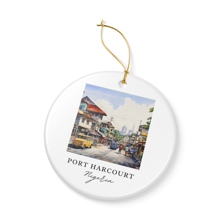 Port Harcourt Nigeria Ornament: Unique Port Harcourt Souvenir, Port Harcourt Nigeria Xmas Decor, and Authentic Port Harcourt Gift