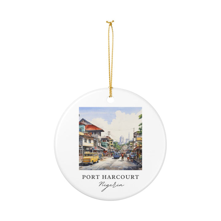 Port Harcourt Nigeria Ornament: Unique Port Harcourt Souvenir, Port Harcourt Nigeria Xmas Decor, and Authentic Port Harcourt Gift
