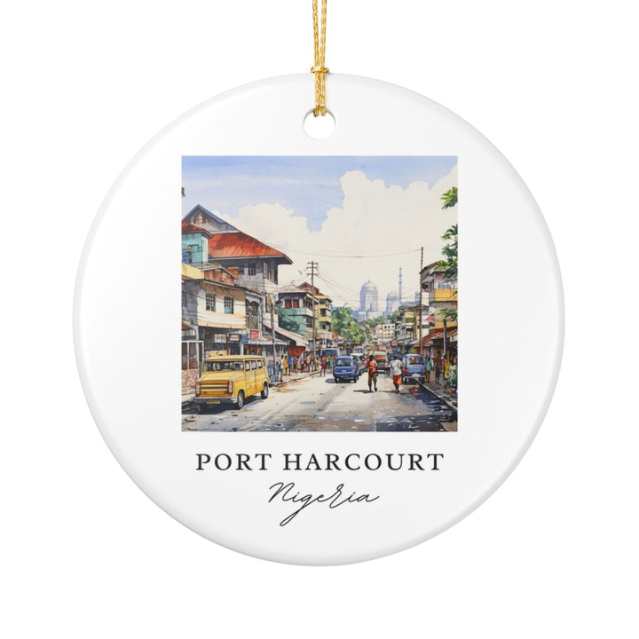 Port Harcourt Nigeria Ornament: Unique Port Harcourt Souvenir, Port Harcourt Nigeria Xmas Decor, and Authentic Port Harcourt Gift