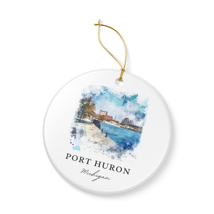 Port Huron Michigan Ornament | Christmas Travel Souvenir Gift