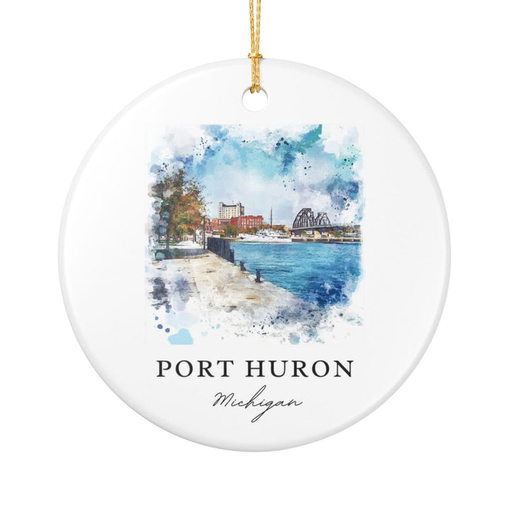 Port Huron Michigan Ornament | Christmas Travel Souvenir Gift