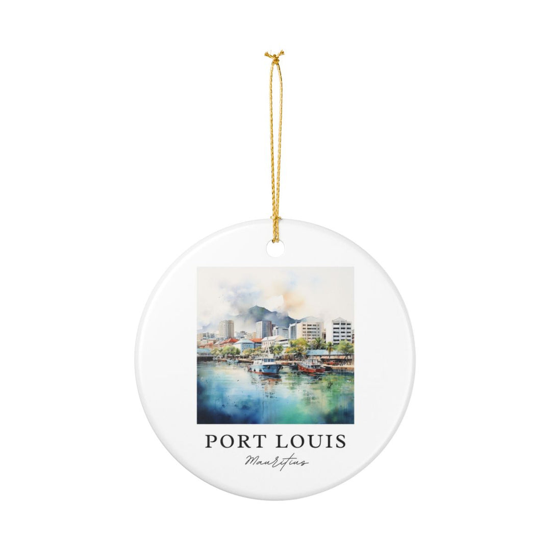 Port Louis Mauritius Ornament: Unique Port Louis Souvenir, Port Louis Mauritius Xmas Decor, and Authentic Port Louis Gift