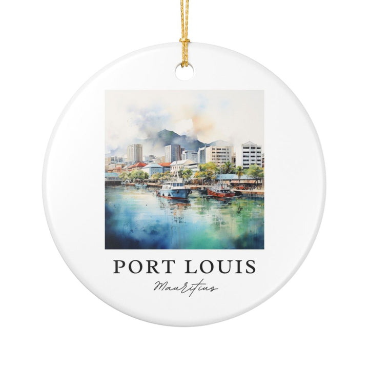 Port Louis Mauritius Ornament: Unique Port Louis Souvenir, Port Louis Mauritius Xmas Decor, and Authentic Port Louis Gift