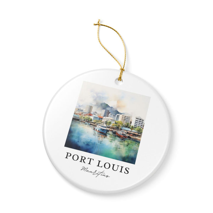 Port Louis Mauritius Ornament: Unique Port Louis Souvenir, Port Louis Mauritius Xmas Decor, and Authentic Port Louis Gift