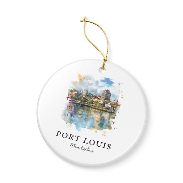 Port Louis Mauritius Ornament: Unique Port Louis Souvenir, Port Louis Mauritius Xmas Decor, and Authentic Port Louis Gift