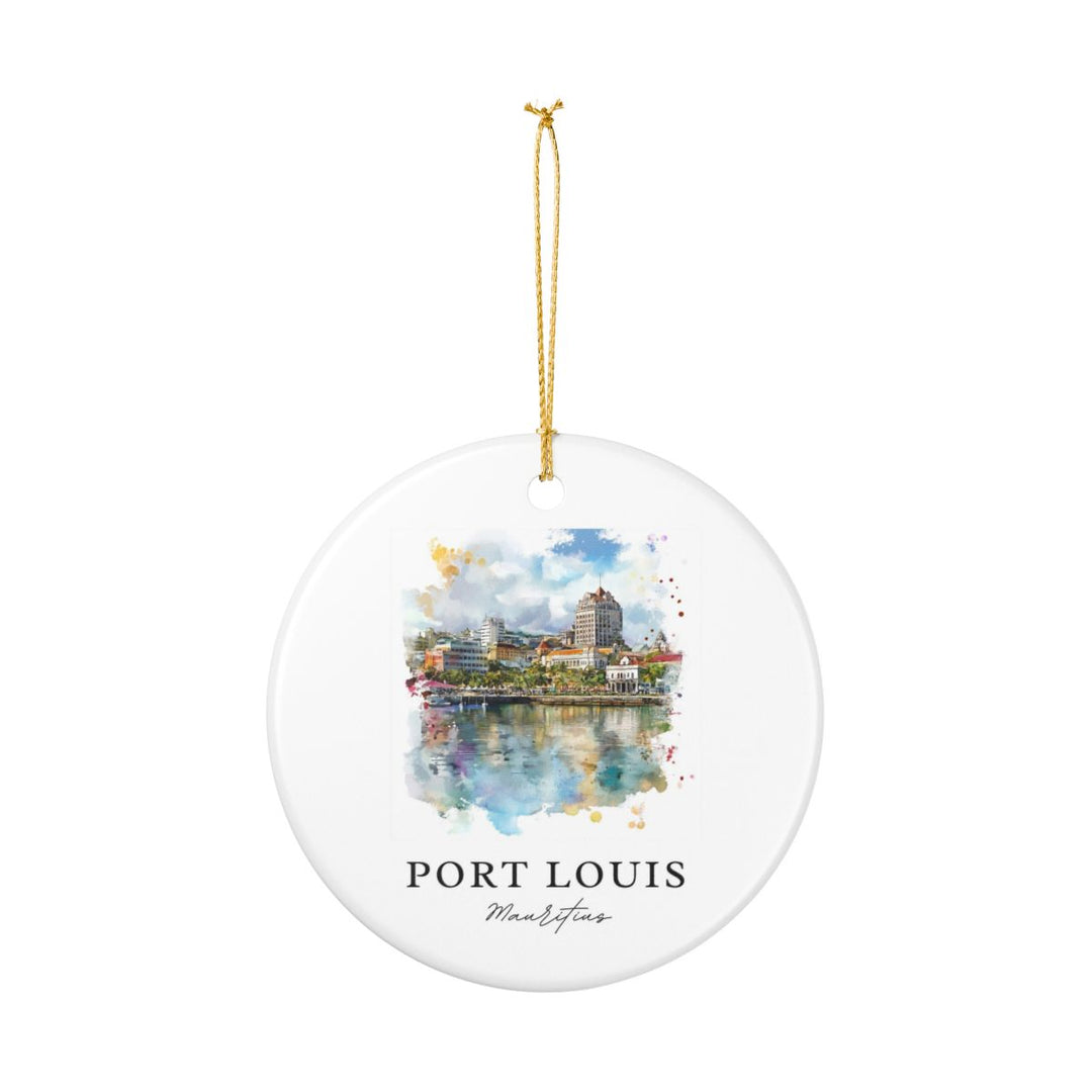 Port Louis Mauritius Ornament: Unique Port Louis Souvenir, Port Louis Mauritius Xmas Decor, and Authentic Port Louis Gift