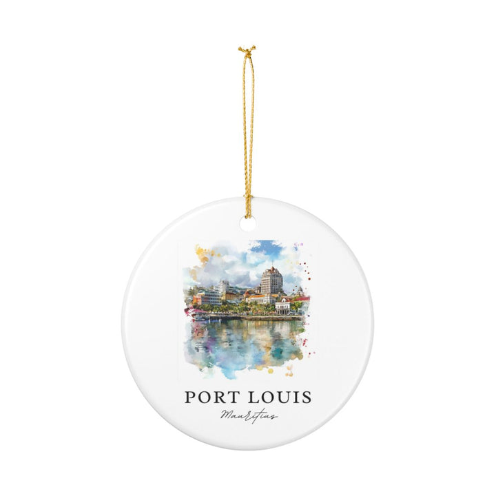 Port Louis Mauritius Ornament: Unique Port Louis Souvenir, Port Louis Mauritius Xmas Decor, and Authentic Port Louis Gift