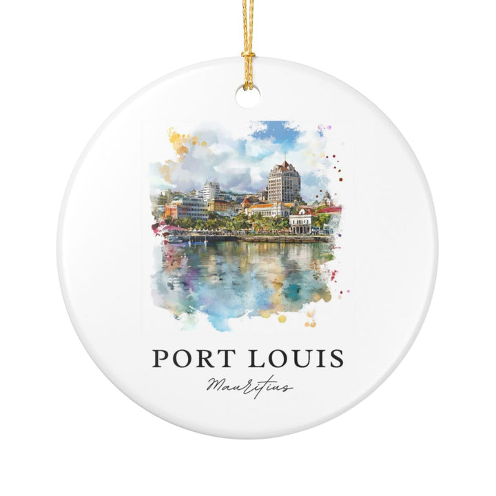 Port Louis Mauritius Ornament: Unique Port Louis Souvenir, Port Louis Mauritius Xmas Decor, and Authentic Port Louis Gift