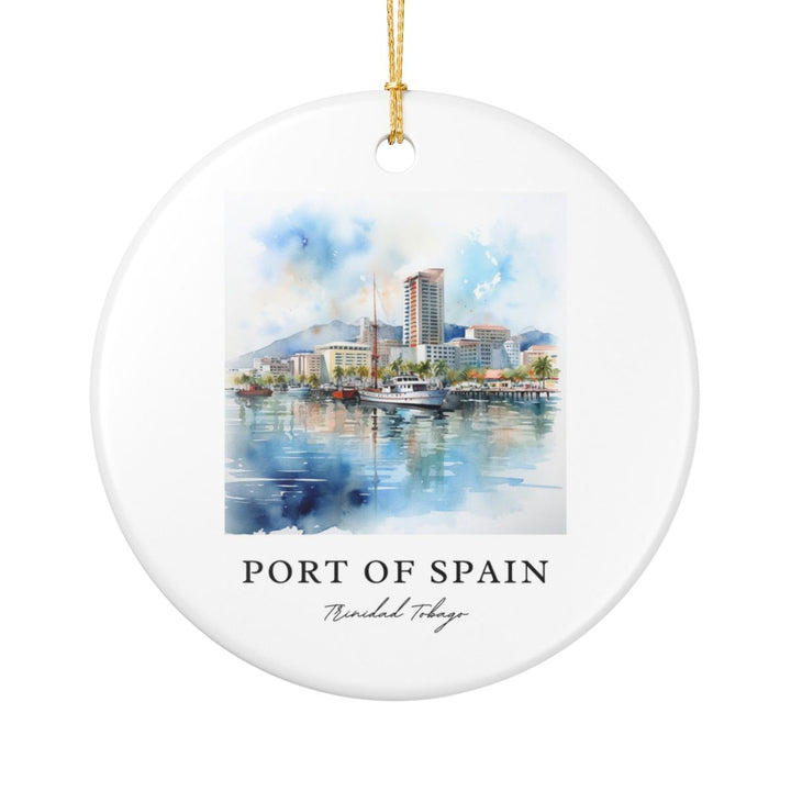 Port of Spain Trinidad and Tobago Ornament | Christmas Travel Gift