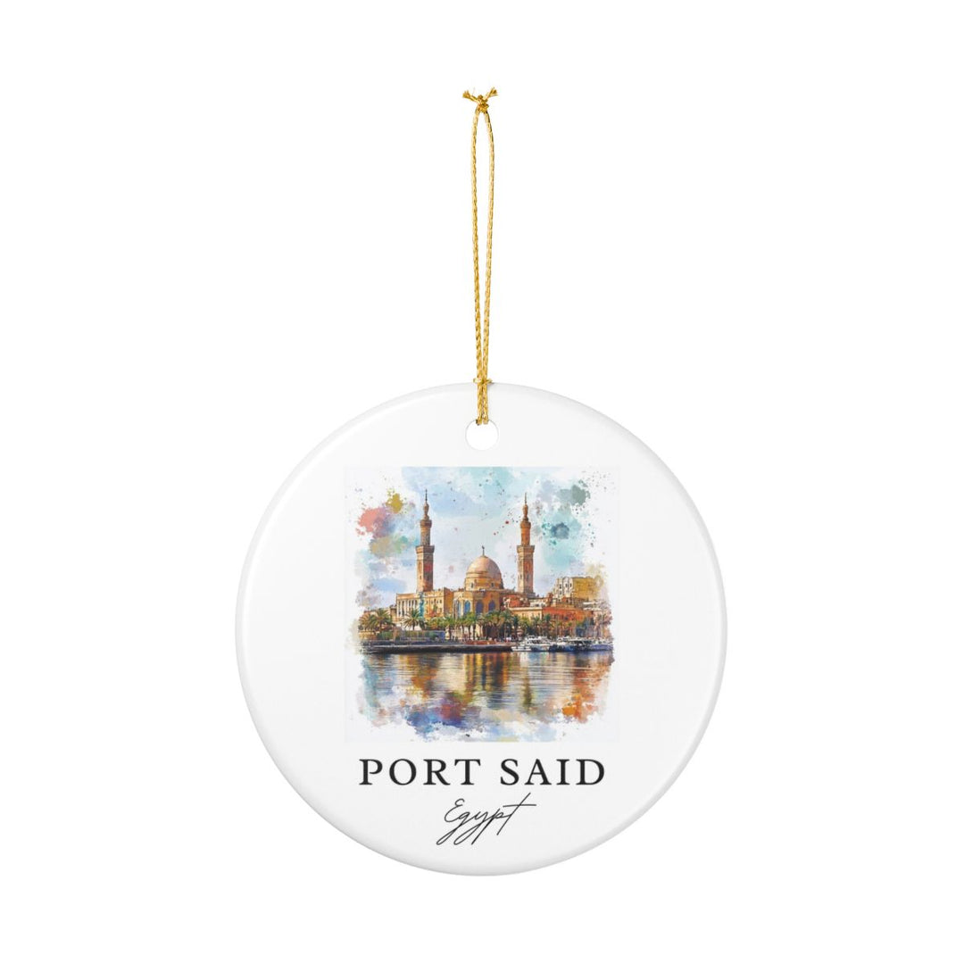 Port Said Ornament: Unique Port Said Souvenir, Port Said Xmas Decor, and Authentic Port Said Gift