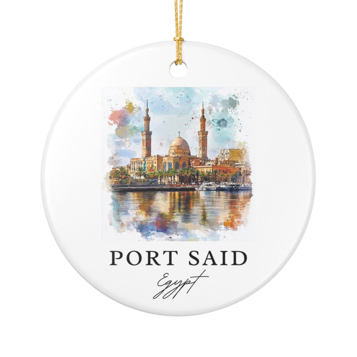 Port Said Ornament: Unique Port Said Souvenir, Port Said Xmas Decor, and Authentic Port Said Gift