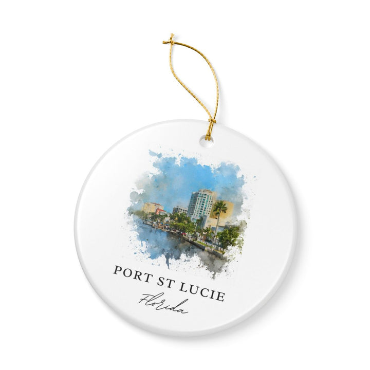 Port St. Lucie Ornament: Unique Port St. Lucie Souvenir, Port St. Lucie Xmas Decor, and Authentic Port St. Lucie Gift