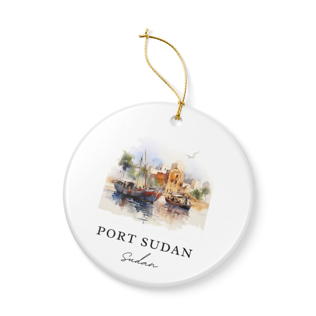 Port Sudan Ornament: Unique Port Sudan Souvenir, Port Sudan Xmas Decor, and Authentic Port Sudan Gift